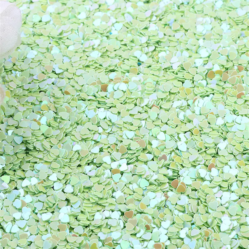 Sequin 3mm Mix Color Transparent Heart Glitter Paillettes for Nail Manicure Resin Wedding Decoration Nail Art Confetti 10g