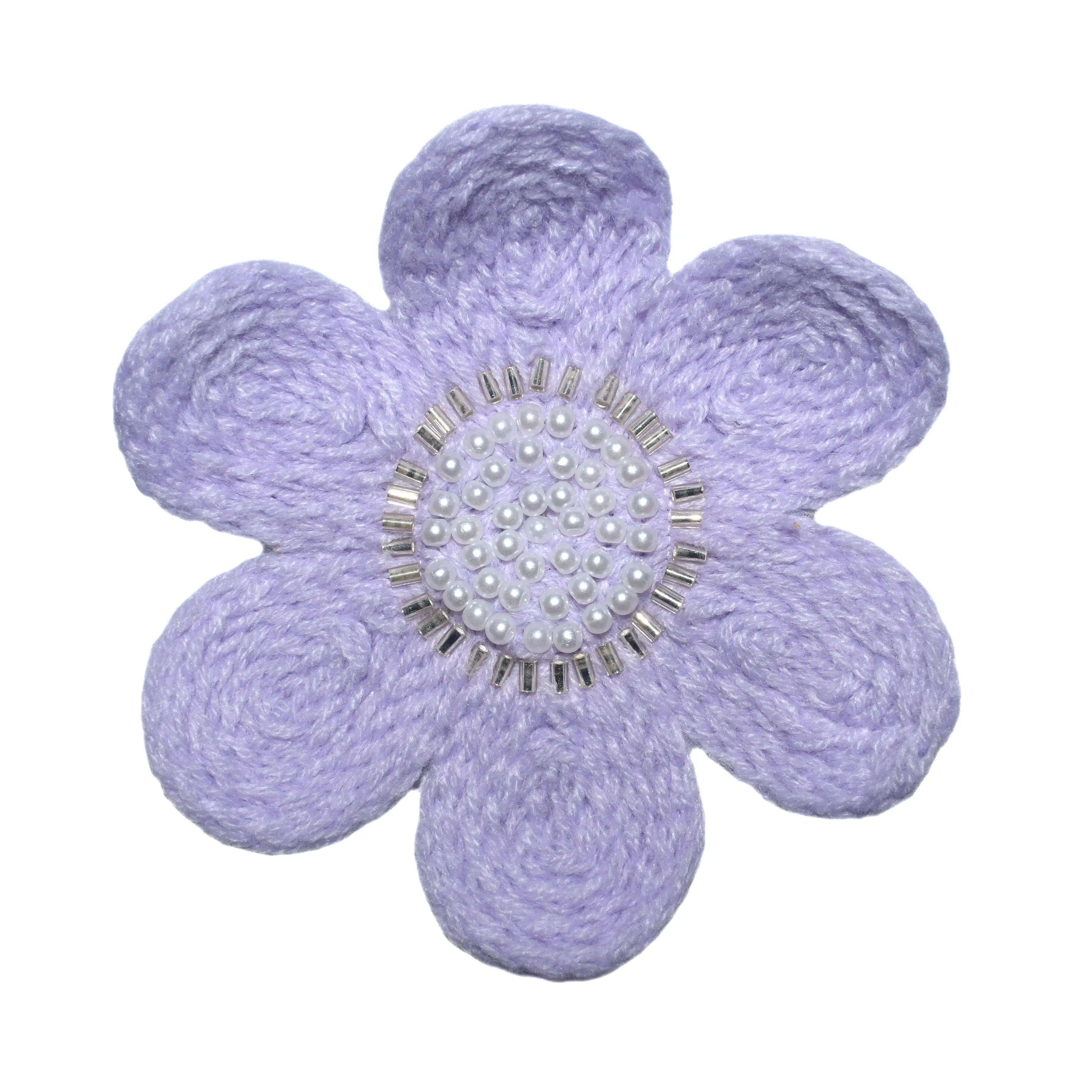 1Pcs New Wool Three-Dimensional Flower Embroidery Bead Flower Patch DIY Sweater Accessories Clothing Accessories12CM