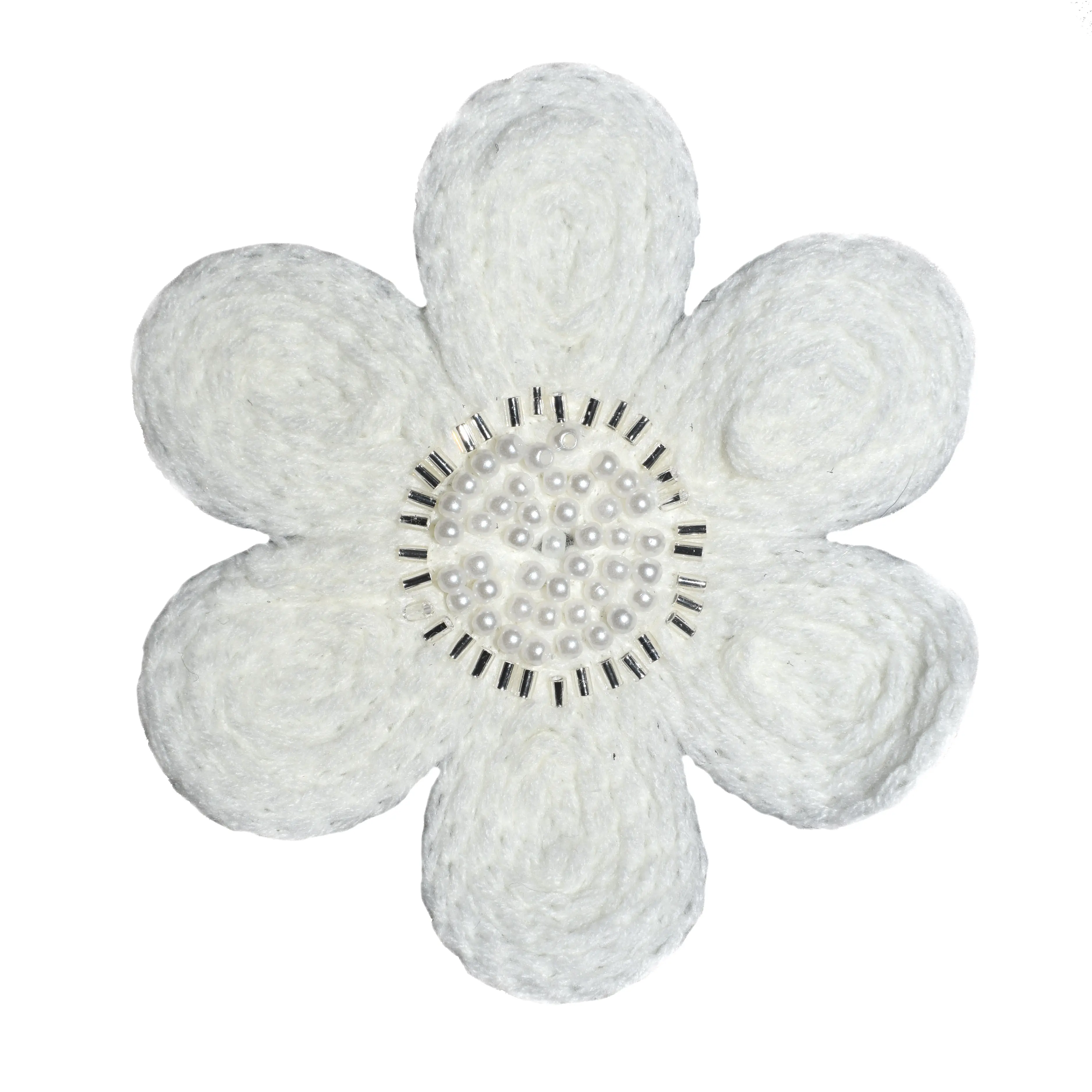 1Pcs New Wool Three-Dimensional Flower Embroidery Bead Flower Patch DIY Sweater Accessories Clothing Accessories12CM