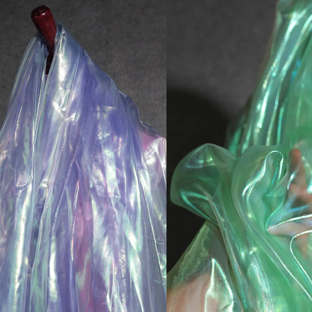 1Yard Colorful Mermaid Chiffon Fabric Back Pendant DIY Clothing Accessories Decoration Party 150CM Wide