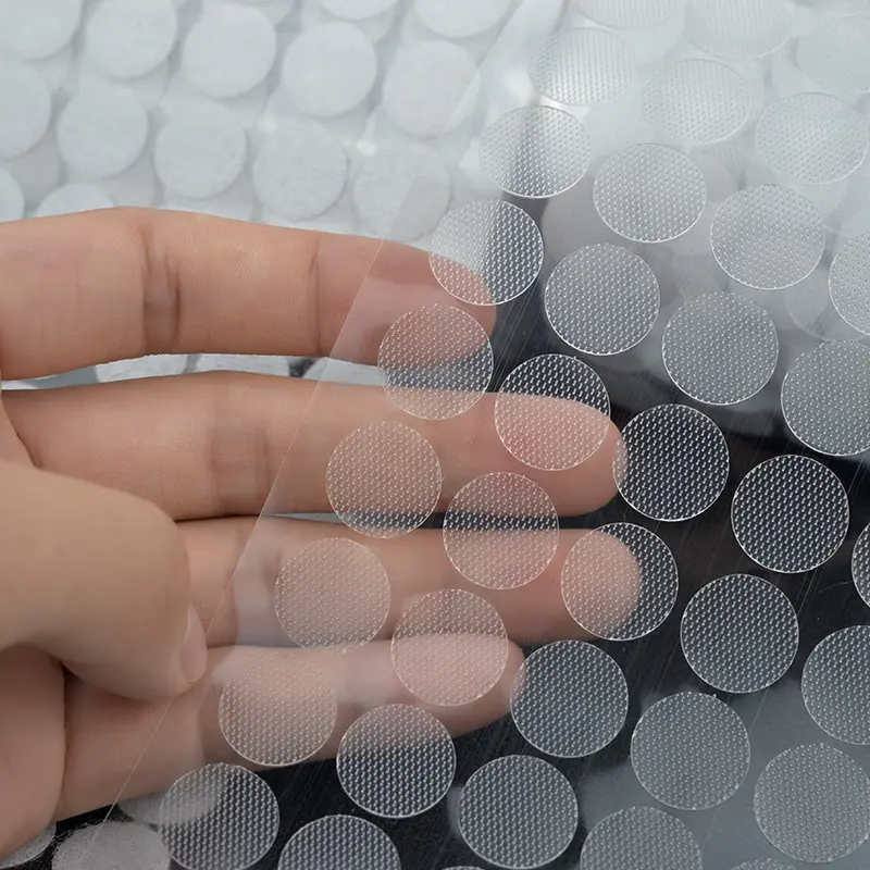 1000pair 10/15/20mm Transparent Self Adhesive Fastener Tape Dots Strong Glue Magic Sticker Disc  Round Coins Hook and Loop Tape