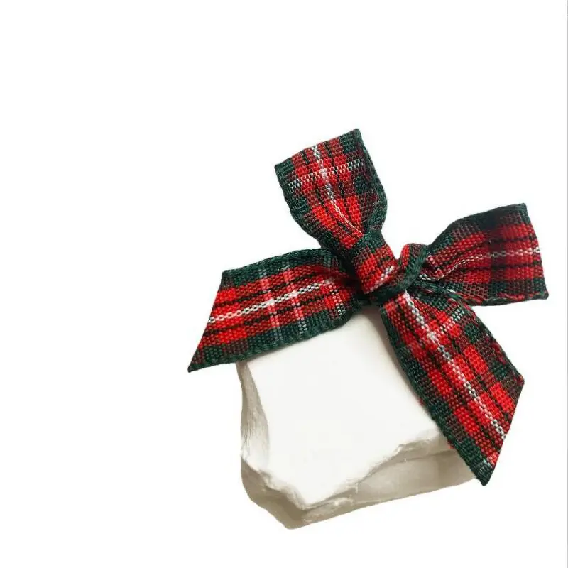 30 Pcs Red Handmade Christmas Decoration Bow DIY Home Decoration New Year Party 2.5*3.5cm