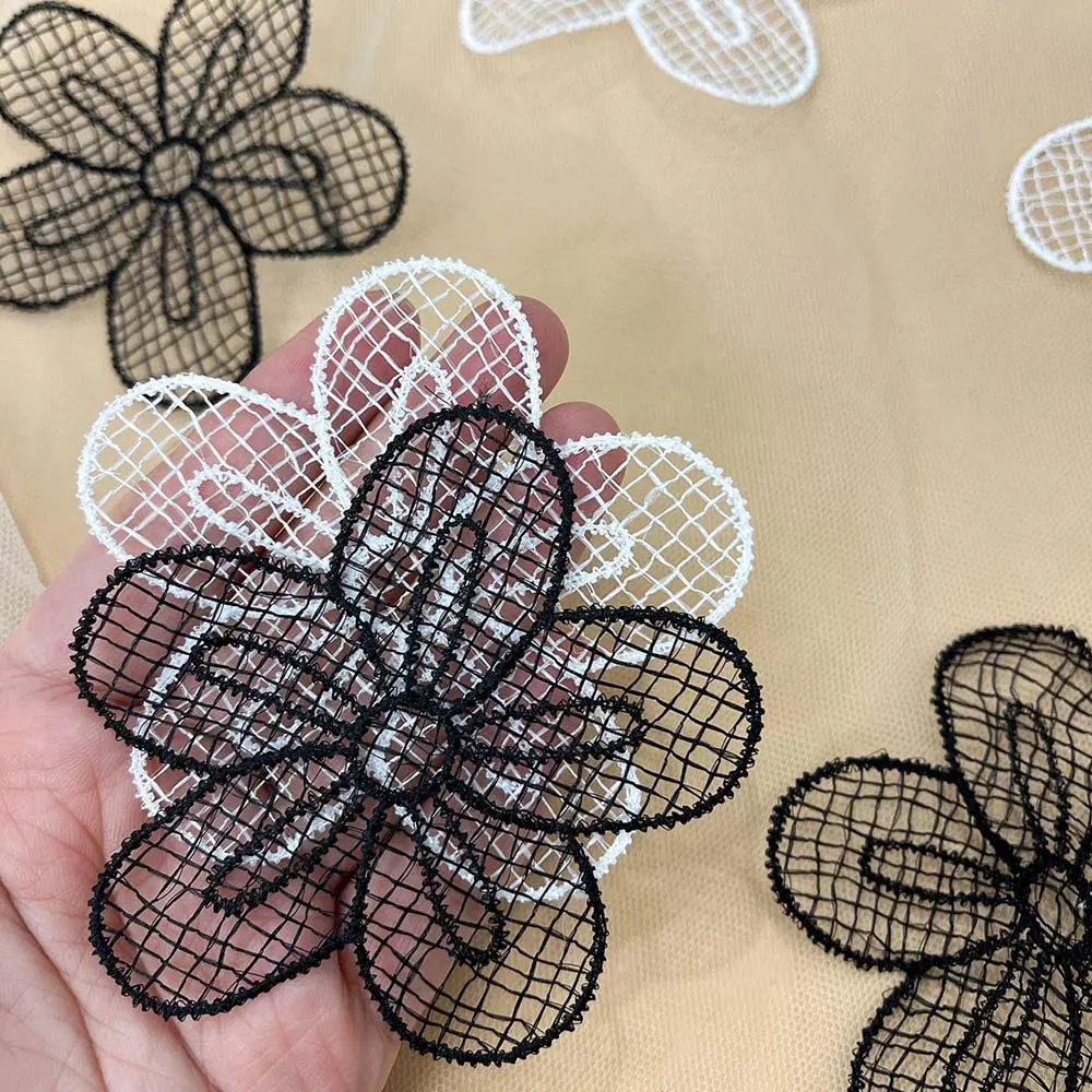 5Pcs Flower Applique Patches DIY Craft Sewing Sew-On Wedding Dress Women Party Clothes Decor