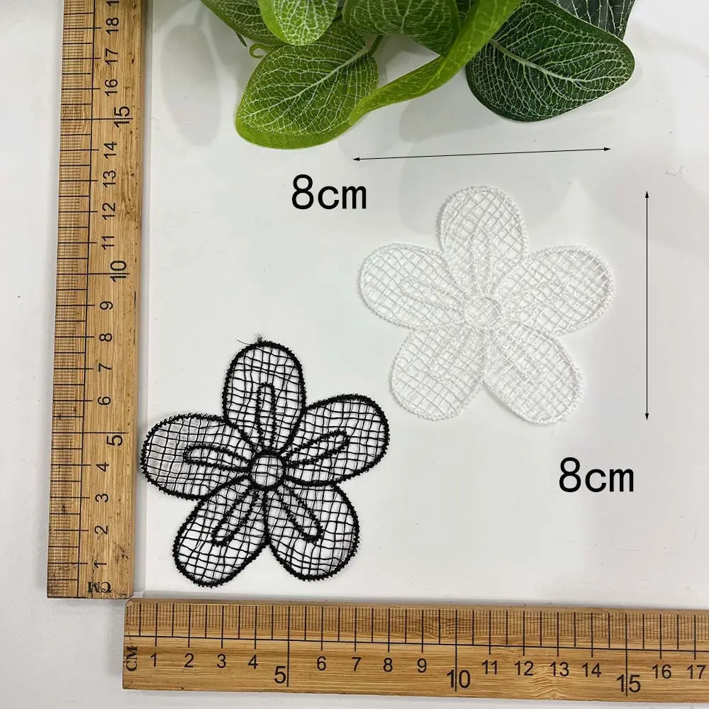 5Pcs Flower Applique Patches DIY Craft Sewing Sew-On Wedding Dress Women Party Clothes Decor