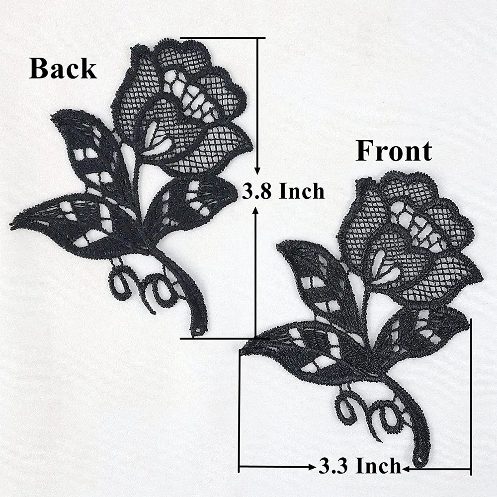 1 Yard Flower Pattern Embroidery Lace Trim,Curtain Tablecloth Slipcover Bridal DIY Clothing/Accessories 8.5CM Wide