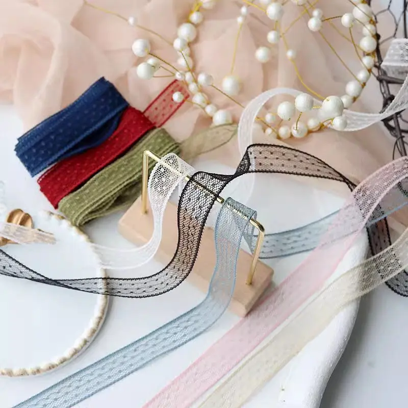 10 Yards Multi -Color Ribbon Embroidery Mesh Lace Fabric For Gift Home Decoration Sewing Edging Accessory Applique Crafts