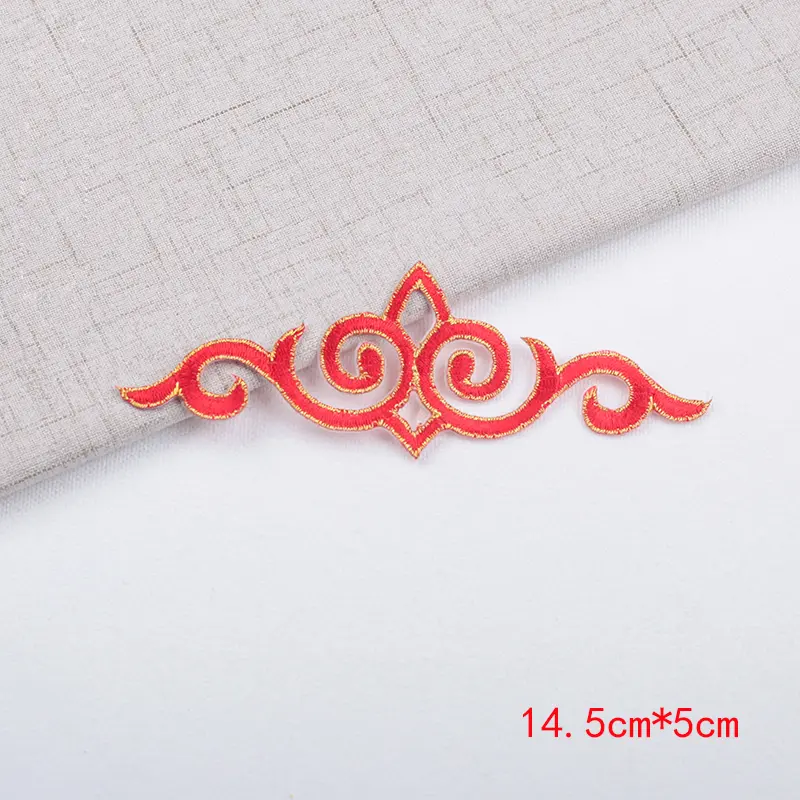 3Pcs Embroidery Patch Lace Fabric Colorful Flower Iron on Appliques Garments Steamers Clothing  Sticker Patch Craft Sewing