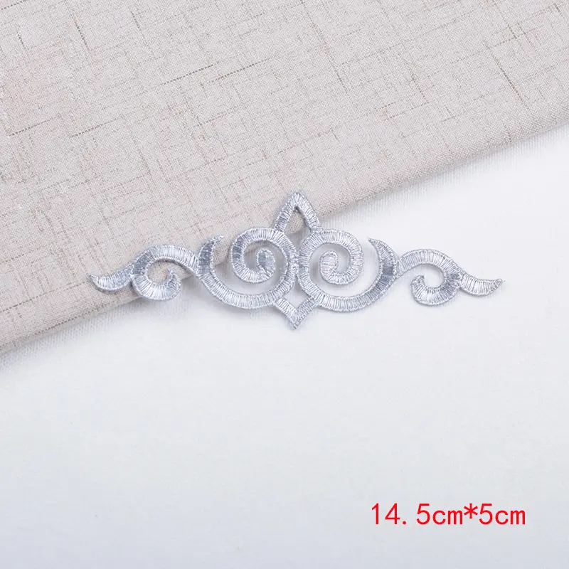 3Pcs Embroidery Patch Lace Fabric Colorful Flower Iron on Appliques Garments Steamers Clothing  Sticker Patch Craft Sewing