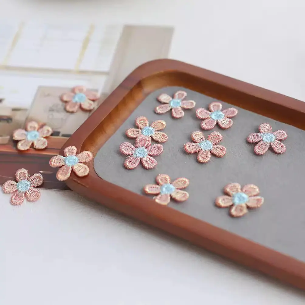 20Pcs Multi-Color Flower Embroidery Patches Fabric For Coat Jeans Bags Accessories Sewing Patch Handmade Applique Repair Crafts