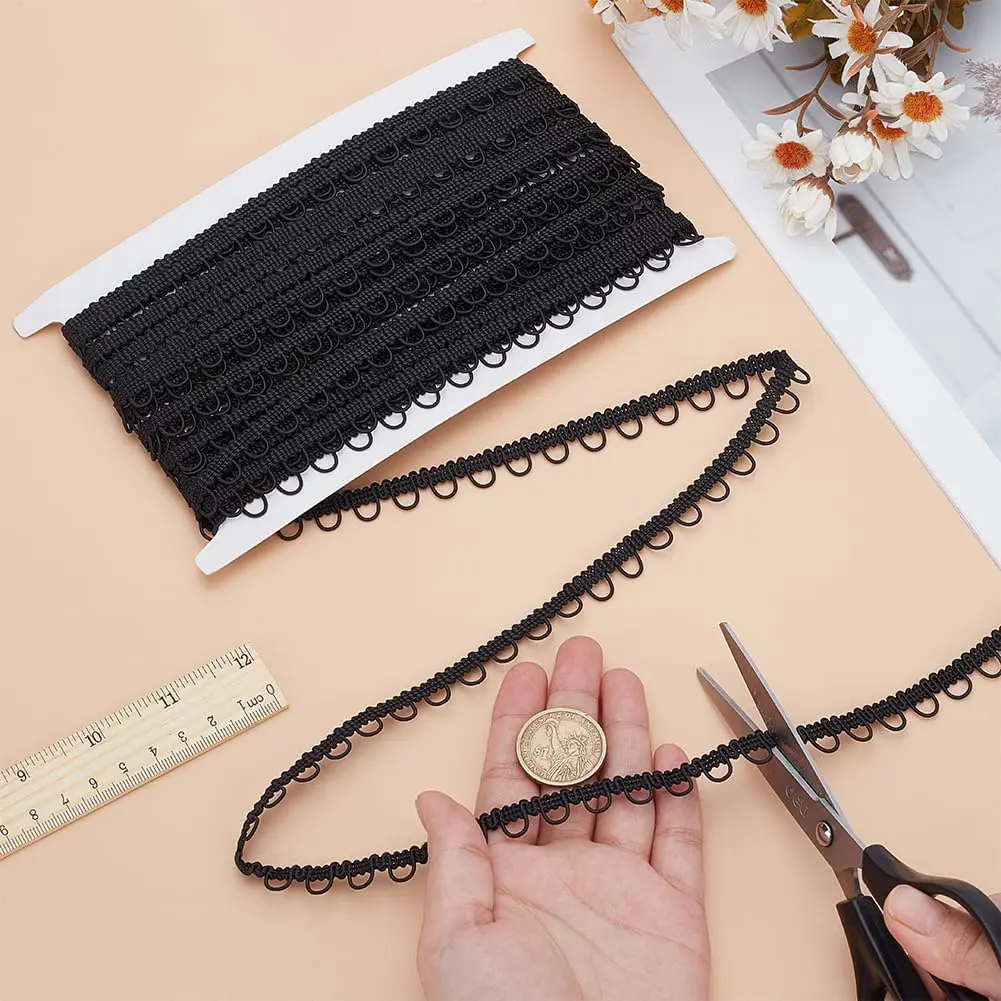 5Yards Black White Embroidery Slender Lace Fabric Trim DIY Clothing Wedding Home Bed Sheets Decoration Handmade Sewing Crafts