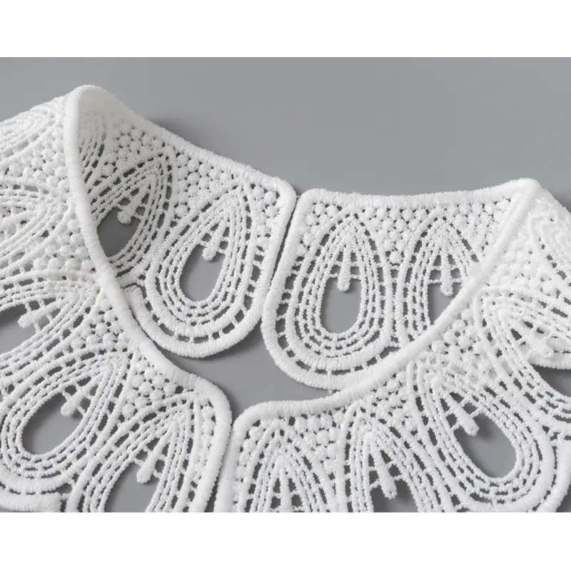 1 Pair Lace Sewing Applique Neckline Fake Collar Applique DIY Craft Fabric Sewing Accessories