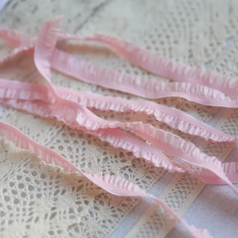 5 Yards Multi-Color Fold Wave Embroidery Lace Fabric Trim DIY Clothing Home Decoration Sewing Accessory Applique Crafts Supplies