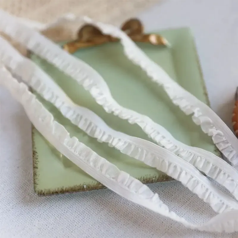 5 Yards Multi-Color Fold Wave Embroidery Lace Fabric Trim DIY Clothing Home Decoration Sewing Accessory Applique Crafts Supplies