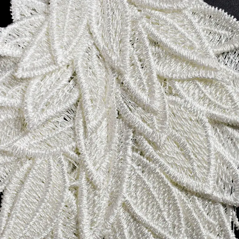 1Pairs New 3D Lace Angles Wing Patches Black White DIY Clothes Patches Soft Wing Lace Patches For Dress Socks Sleeves Decors