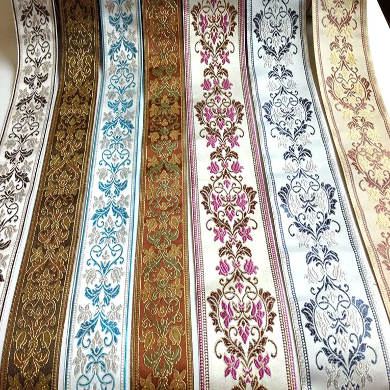 1M Curtain Lace Ribbon Embroidered Lace Fabric Handmade Tablecloth Sofa Home Textile Accessories Lace Trims Ribbon