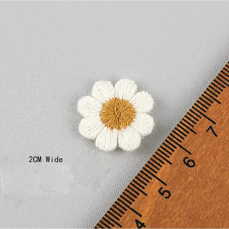 10Pcs Flower Embroidery Patches Coat Jeans Hats Bags Shoes Accessories Iron On Patch Handmade Stickers Repair Crafts Supplies