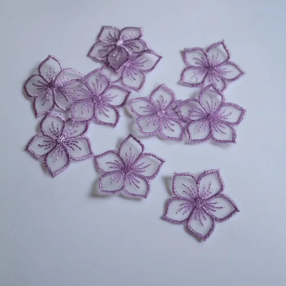 10Pc Fairy Prganza Flower Patches For Clothing Embroidery Floral Patches For Bags Decorative Parches Applique Sewing Craft