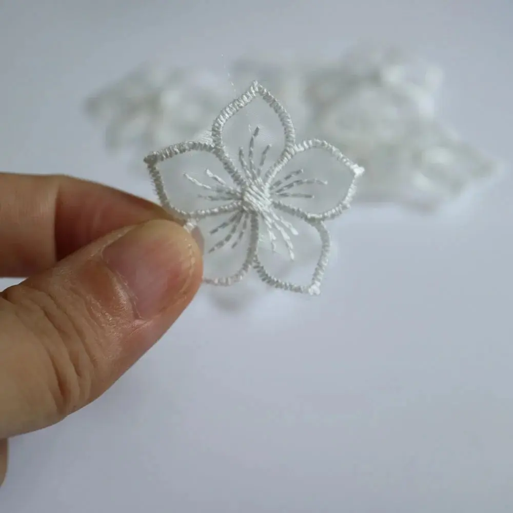 10Pc Fairy Prganza Flower Patches For Clothing Embroidery Floral Patches For Bags Decorative Parches Applique Sewing Craft