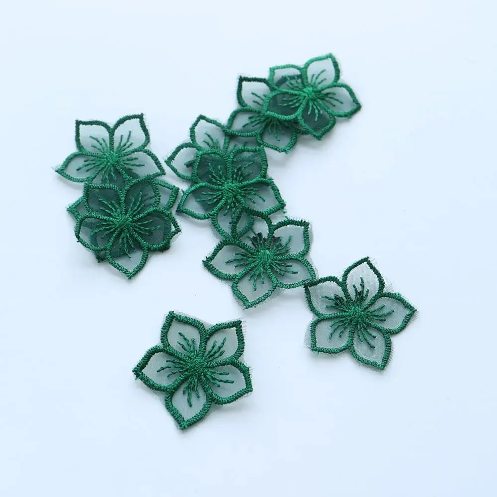 10Pc Fairy Prganza Flower Patches For Clothing Embroidery Floral Patches For Bags Decorative Parches Applique Sewing Craft