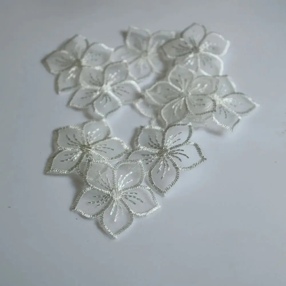 10Pc Fairy Prganza Flower Patches For Clothing Embroidery Floral Patches For Bags Decorative Parches Applique Sewing Craft