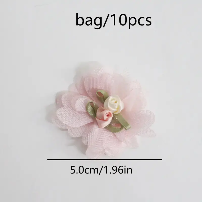 10Pcs/Lot Handmade Chiffon Flower Lace Accessories for DIY Wedding Decoration
