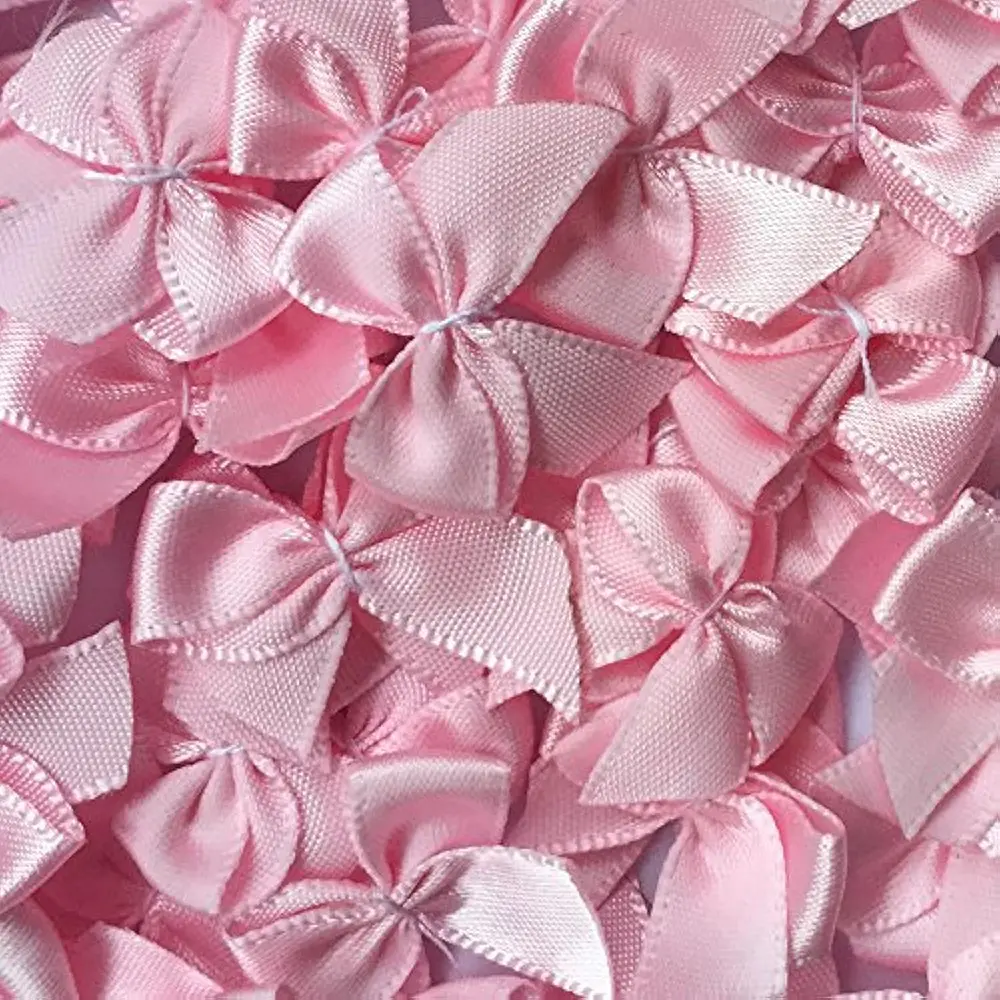 100Pcs Handmade Ribbon Bow Flower Thread Tie  Wedding Bow Flower DIY Craft Decoration Festival Clothing Accessories 2.54CM Wide