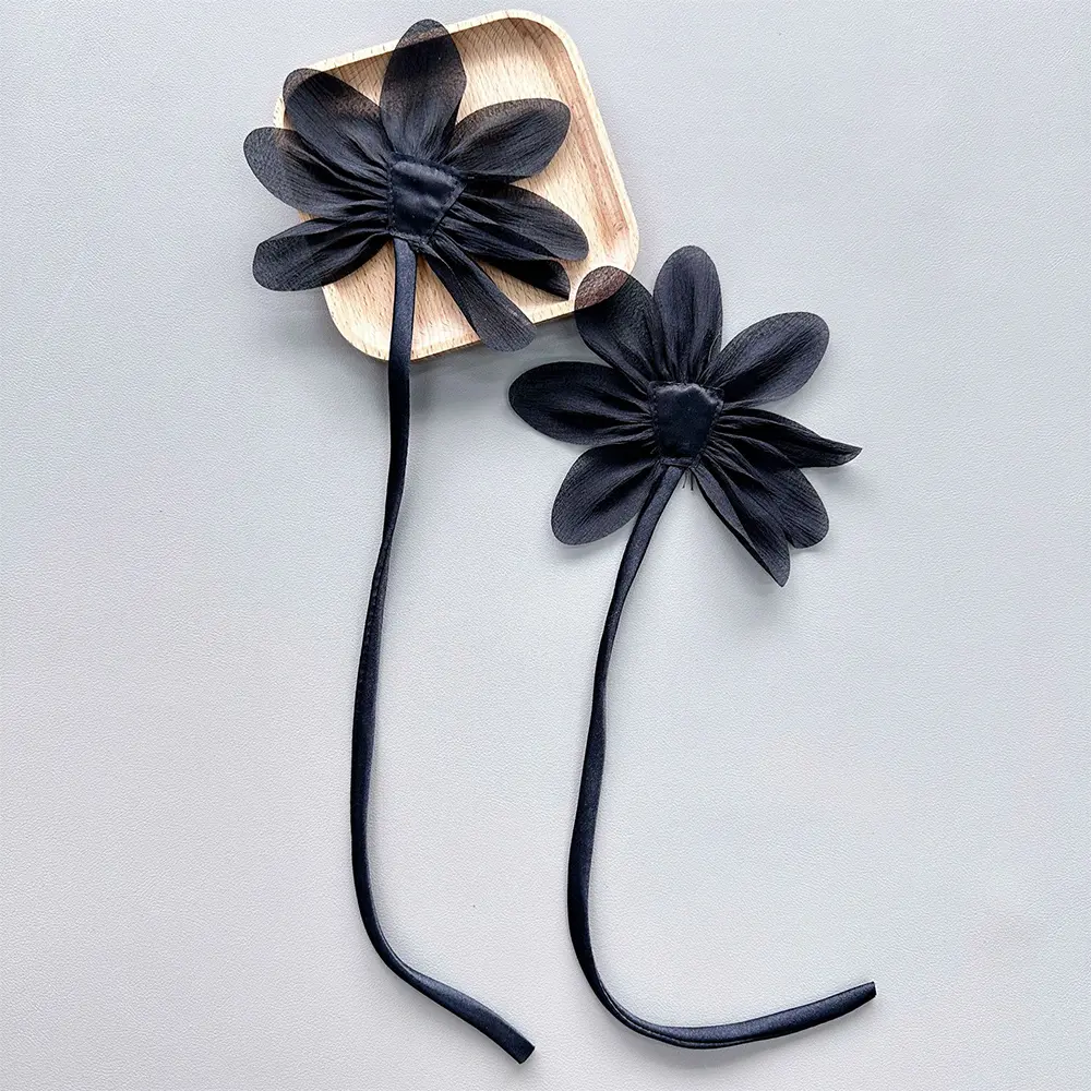 2Pcs Cloth Fabric Collar Flower Jewelry Accessories Lace Flower DIY Sew Lapel Pins Handmade Flower Brooch Pins Wedding Party