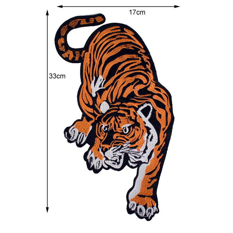 Animal Tiger Embroidery Applique Patch Sew On Patches for Clothing DIY Craft Sewing Repair Apparel Accessories NL275