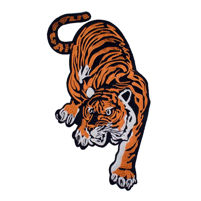 Animal Tiger Embroidery Applique Patch Sew On Patches for Clothing DIY Craft Sewing Repair Apparel Accessories NL275
