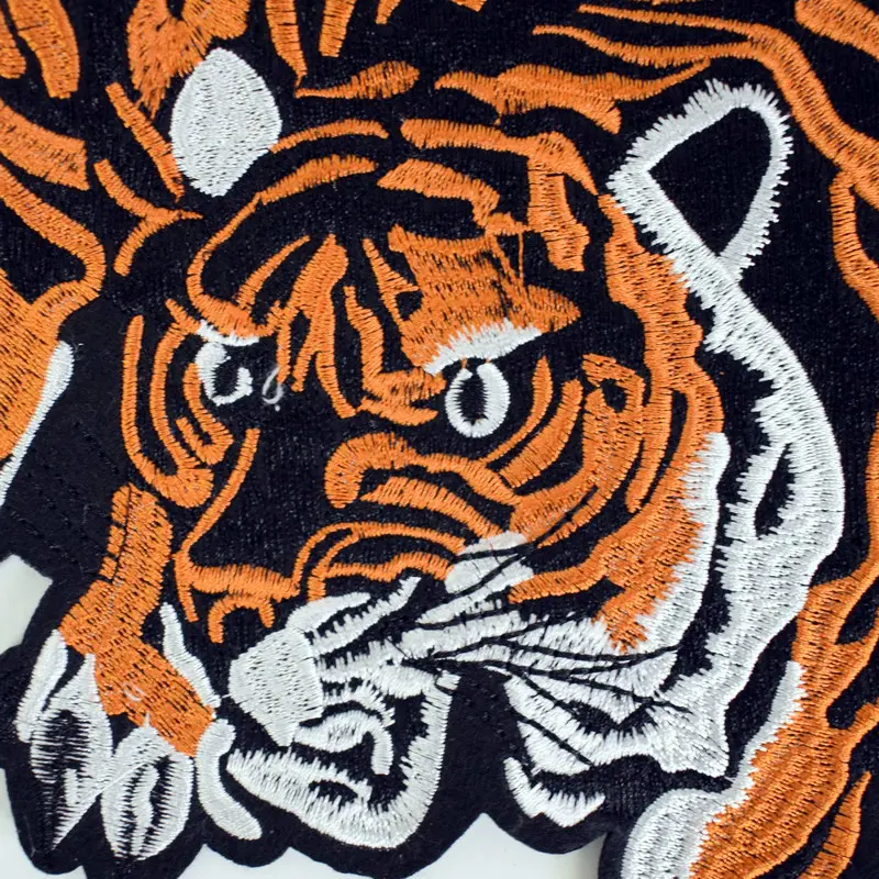 Animal Tiger Embroidery Applique Patch Sew On Patches for Clothing DIY Craft Sewing Repair Apparel Accessories NL275