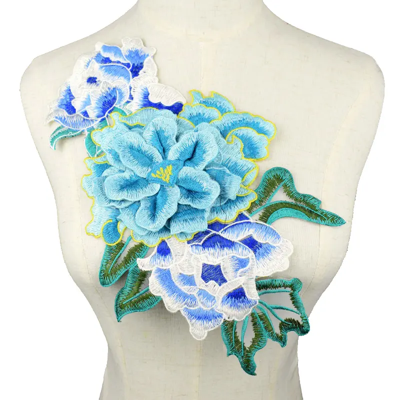 Green Lace Fabric Dress Applique Blouse Sewing Trims DIY Neckline Collar Costume Decoration Accessories