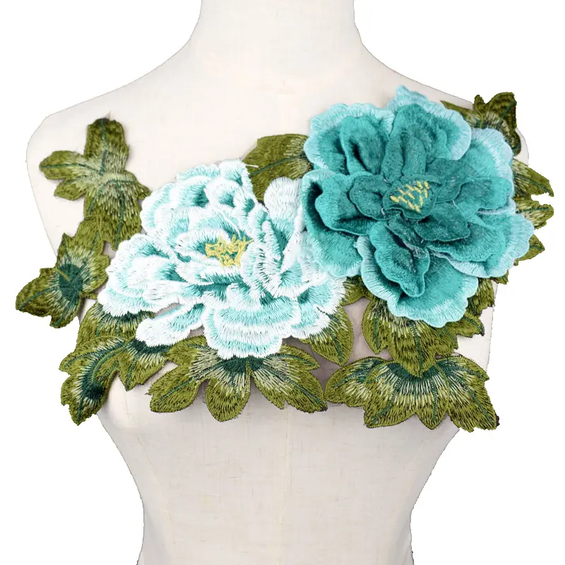 Green Lace Fabric Dress Applique Blouse Sewing Trims DIY Neckline Collar Costume Decoration Accessories