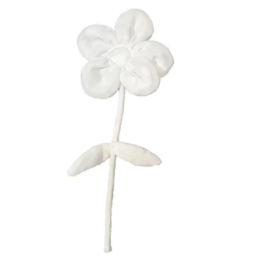 1Pc White Black Handmade Lady Big Flower Patch For Clothes Repair