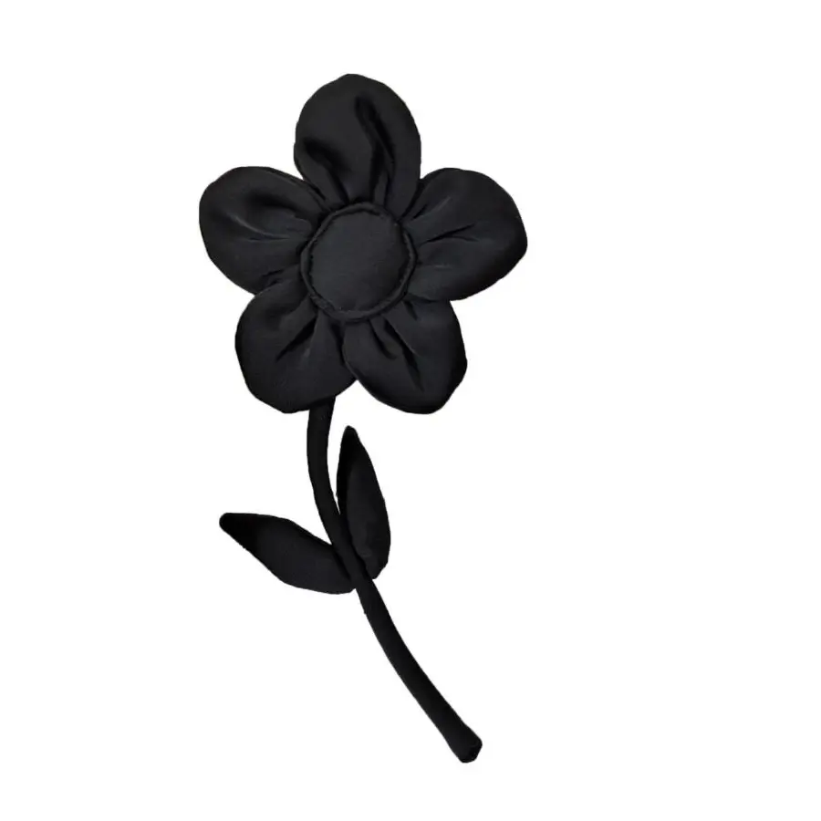 1Pc White Black Handmade Lady Big Flower Patch For Clothes Repair
