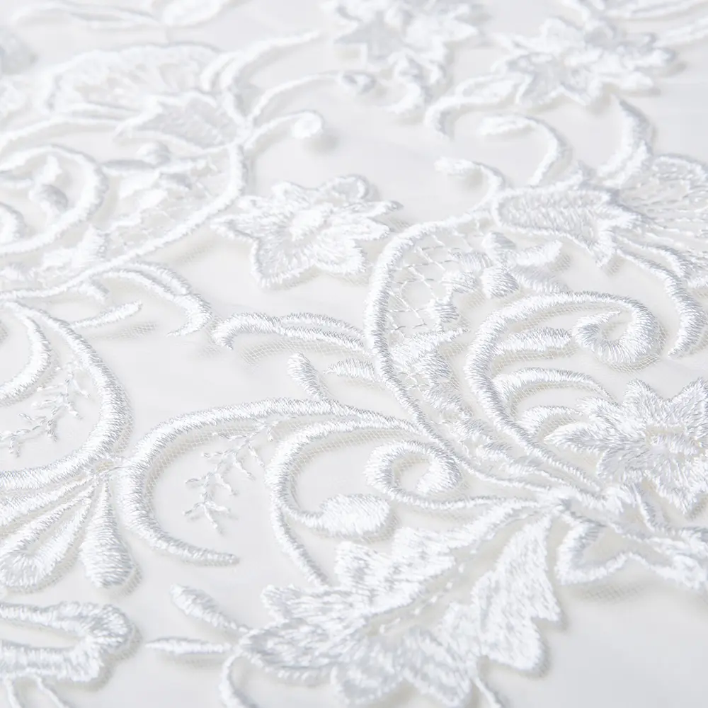 1Pc Golden White Lace Applique Patch Embroidery Lace Fabric Accessorie Repair DIY Craft