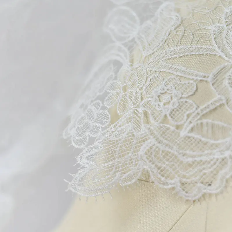 1Yard Hollow Embroidery Lace Trim, Wedding Dress Lace Fabric Decoration Accessories Eyelash Dress Lace 28CM Wide