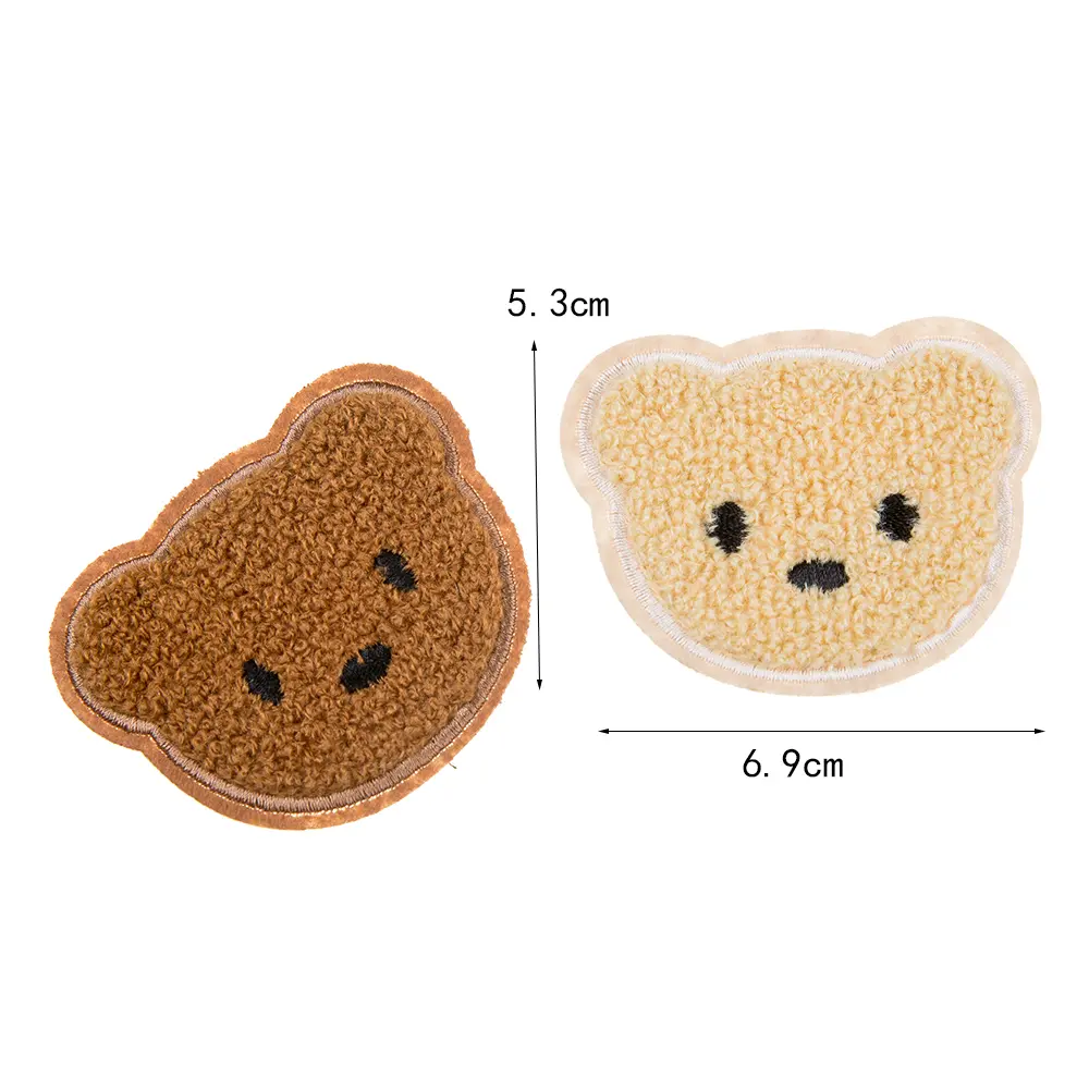 10Pcs Cartoon Bear Tiger Embroidered Patches for Clothing Towel Patch Sew On Bag Shoes Decoration