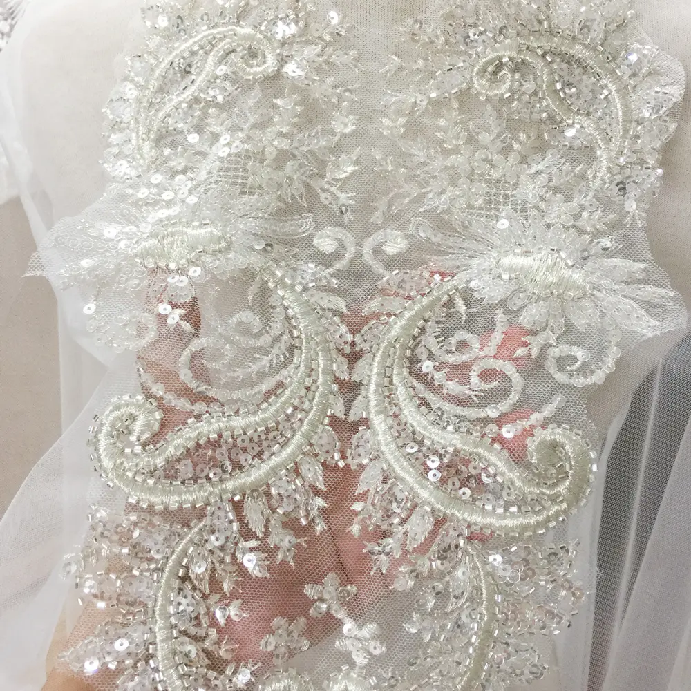 1 Piece Rhinestone Crystal Appliques Sew On Wedding Dress Patch Decoration Accessories