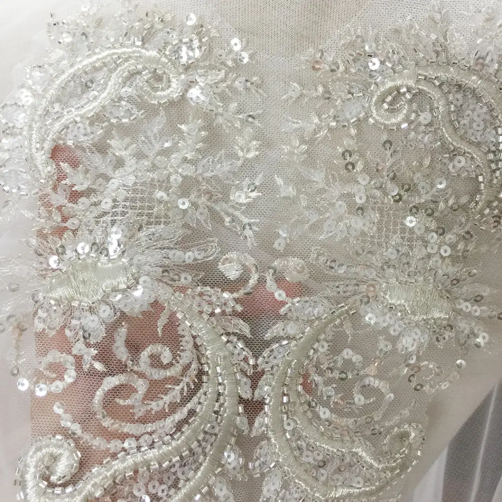1 Piece Rhinestone Crystal Appliques Sew On Wedding Dress Patch Decoration Accessories