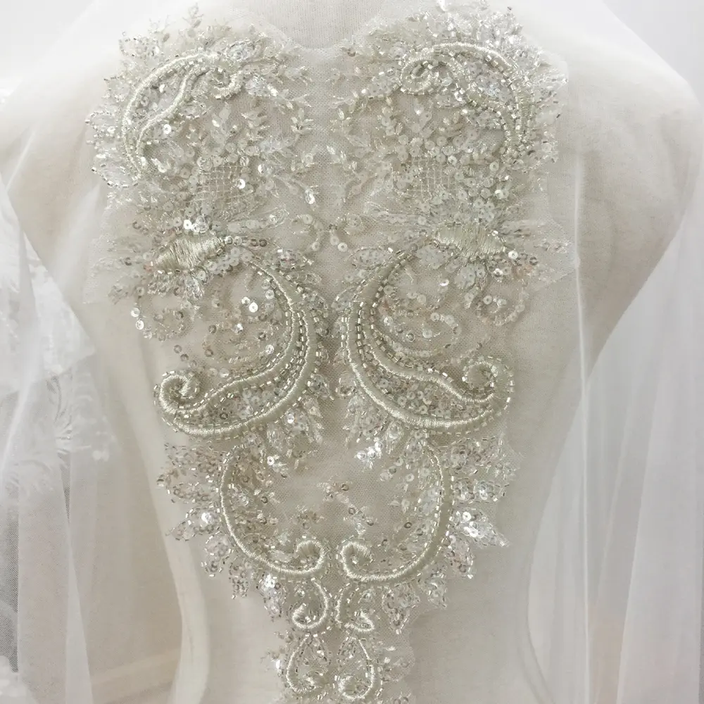 1 Piece Rhinestone Crystal Appliques Sew On Wedding Dress Patch Decoration Accessories