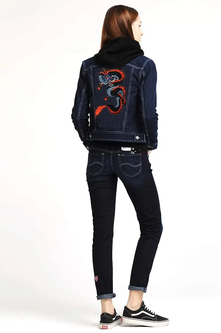 Large Dragon Embroidered Applique Iron On Sew On Patch 13.4''Suitable for DIY Jeans, Jackets, Clothing, Bags