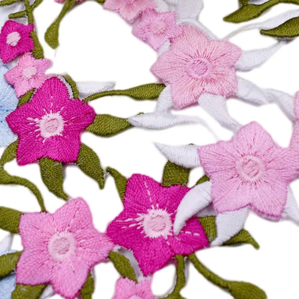 1Pc Rose Flower Butterfly Embroidery Patch Appliques Iron-on Badge Stickers For Clothes Dress Pants Sewing Accessories