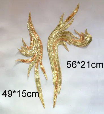 Clothing Gold Sequin Flower Patch Applique Lace Fabric Sewing Dress Embroidery DIY Handwork Patches