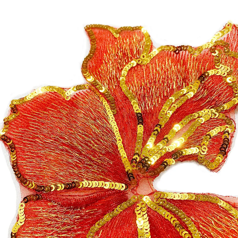 1Piece Squins Flower Applique Sew On Lace Patches Repair