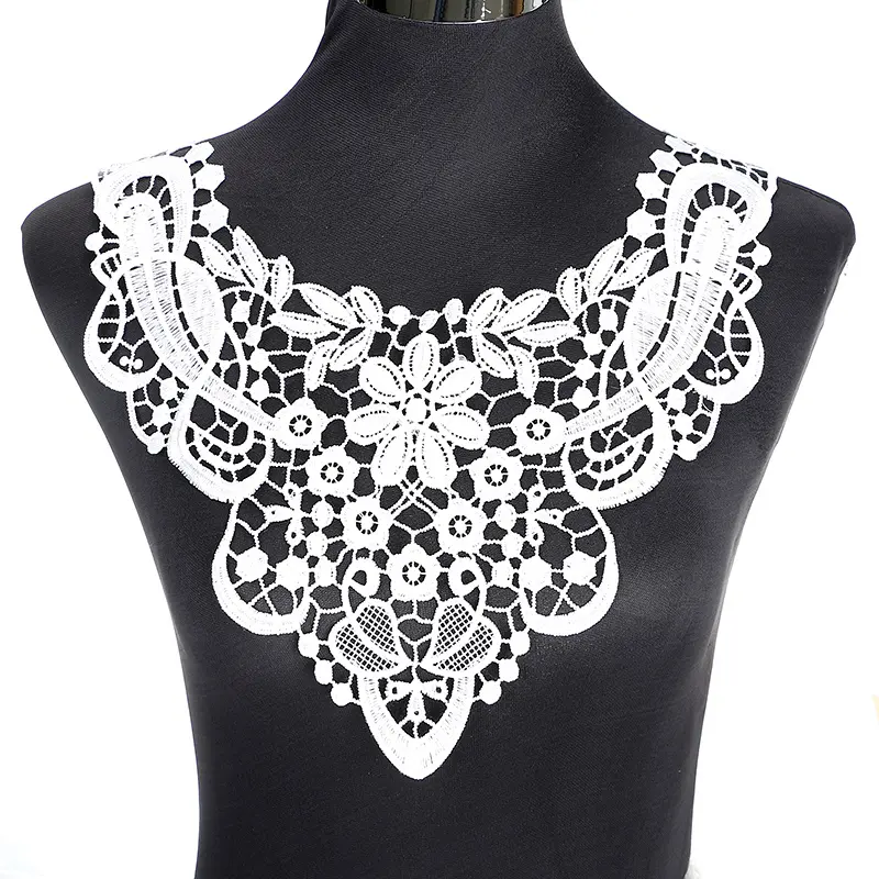 Embroidered Venise Lace Neckline Collar Embellishment Sewing Applique Trims Sewing Supplies Scrapbooking