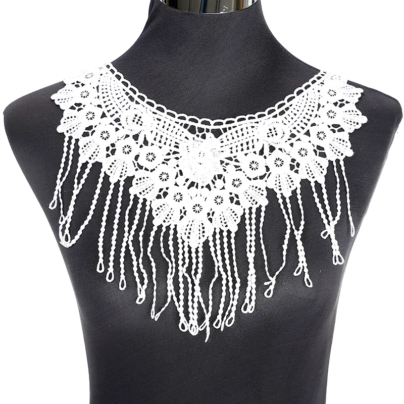 Embroidered Venise Lace Neckline Collar Embellishment Sewing Applique Trims Sewing Supplies Scrapbooking