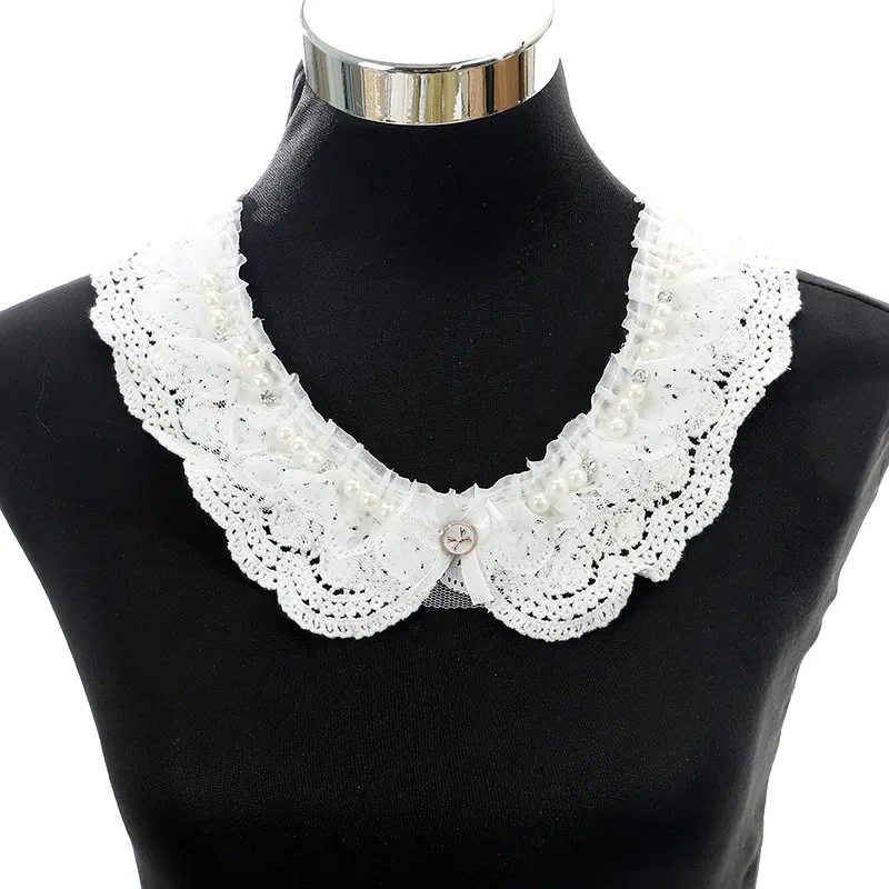 Embroidered Venise Lace Neckline Collar Embellishment Sewing Applique Trims Sewing Supplies Scrapbooking
