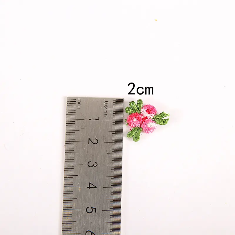 50Pcs Multiple Colors Embroidered Floral Lace Patches Sewing Supplies Repair 2CM Wide