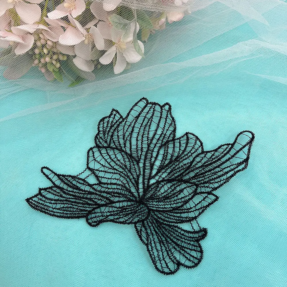 5Pcs Milk Silk Flower Patch for DIY Sewing Dress Clothes  Repair Accessories
