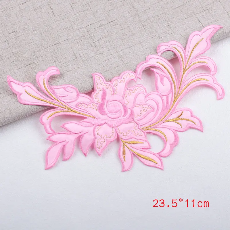2Pcs Multi-Color Embroidery Patches Hot Stamping Stickers DIY Clothes Appliques For Clothing Sewing Accessories Crafts